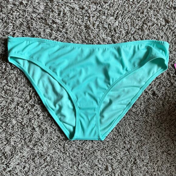 NWT! Juniors' Ninety-Nine° Blue High Leg V-Waist Cheeky Bikini Bottoms Size XXL - Picture 6 of 6